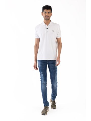 Sanskar-Menswear-Fashion Polo H\S-White