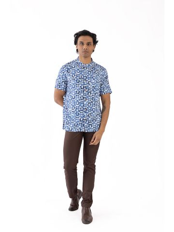 Sanskar-Menswear-Casual Shirt- Blue 