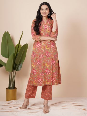 Aastha Assorted Women Kurti Pant Set (PWEDWKUFLSOR26226544)