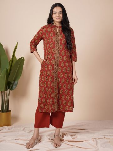 Aastha Assorted Women Kurti Pant Set (PWEDWKUFLSOR26226545)