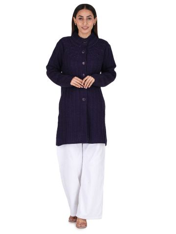 Aastha Womenswear-Long Coat F/S-Navy