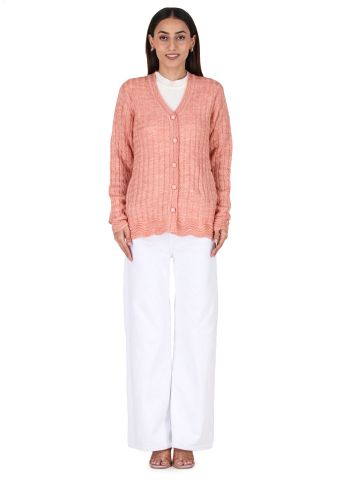 Aastha Womenswear-Cardigan F/S-Lt Rust